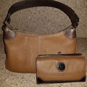 Leather Dooney & Bourke caramel and dark brown